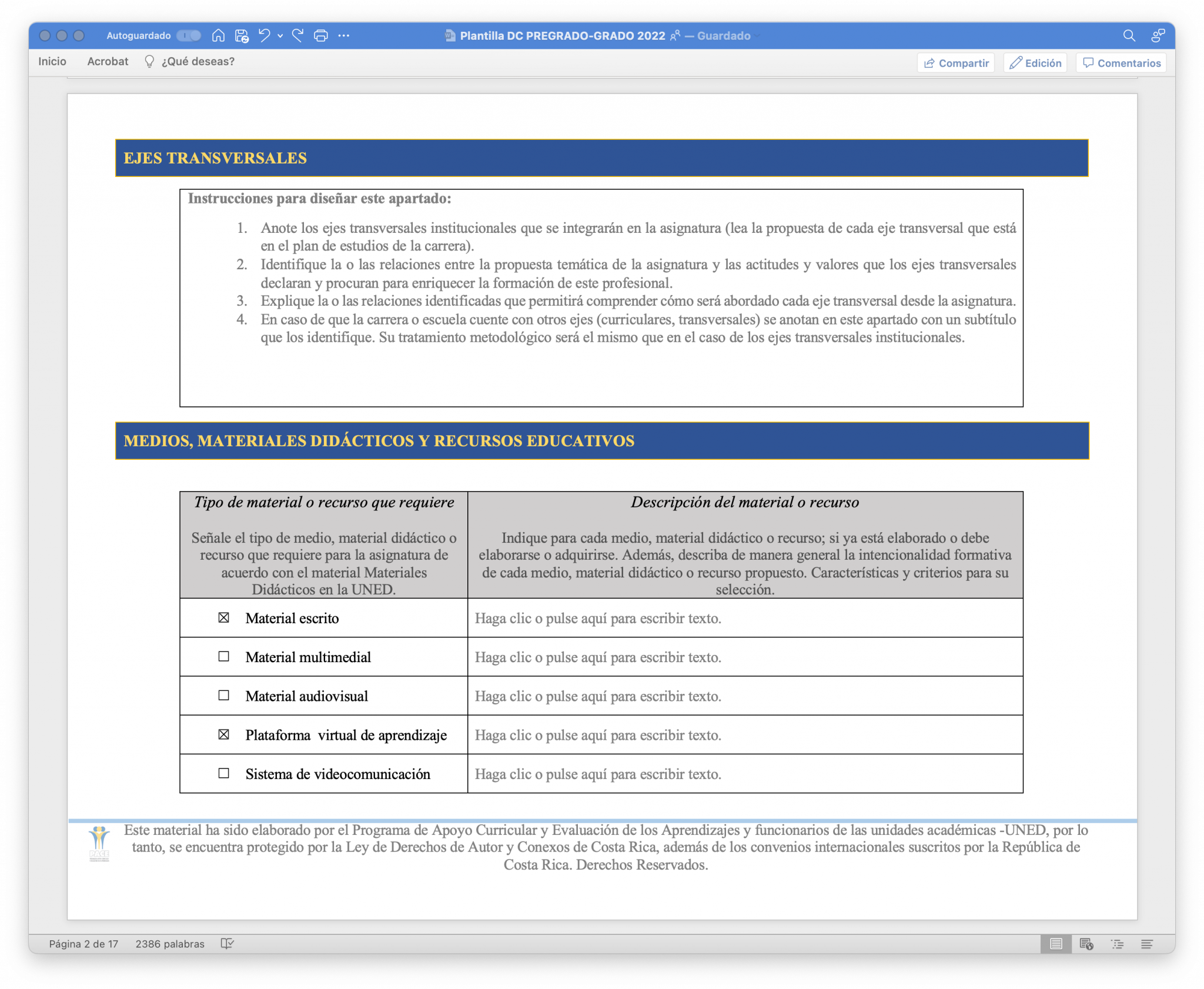 El diseño curricular de asignaturas en la UNED Guía para el diseño y