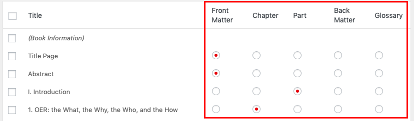 Select what type of post a section is imported as