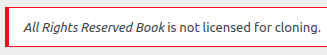 Clone a book error message