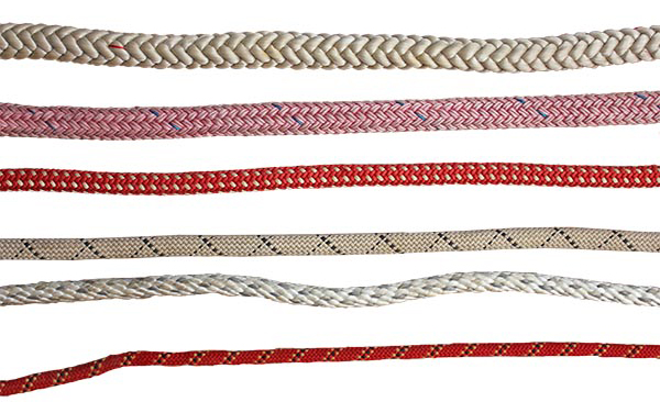Diferentes tipos de cuerda, según su grosor.