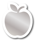 Ornament: silver apple 3