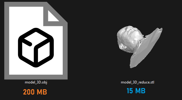 comparativa de peso entre archivo original y reducido